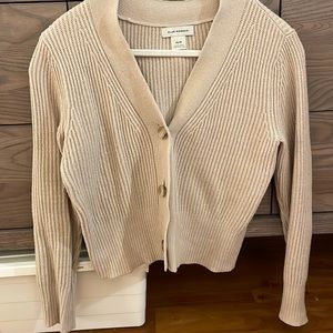 Club monaco wool cardigan, cream color